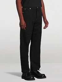 Monogram Straight-Leg Jeans