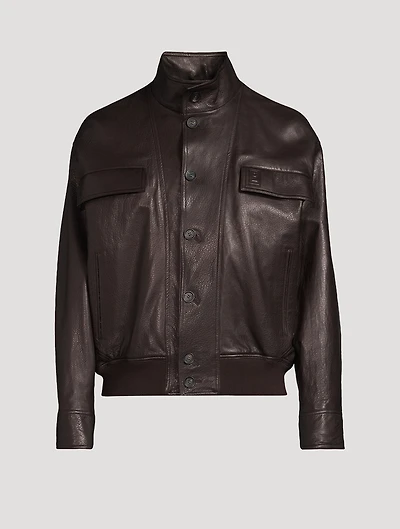 Grain Leather Blouson