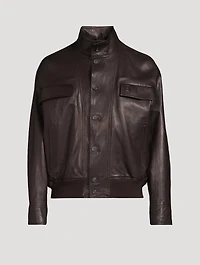 Grain Leather Blouson