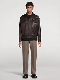 Grain Leather Blouson