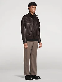 Grain Leather Blouson
