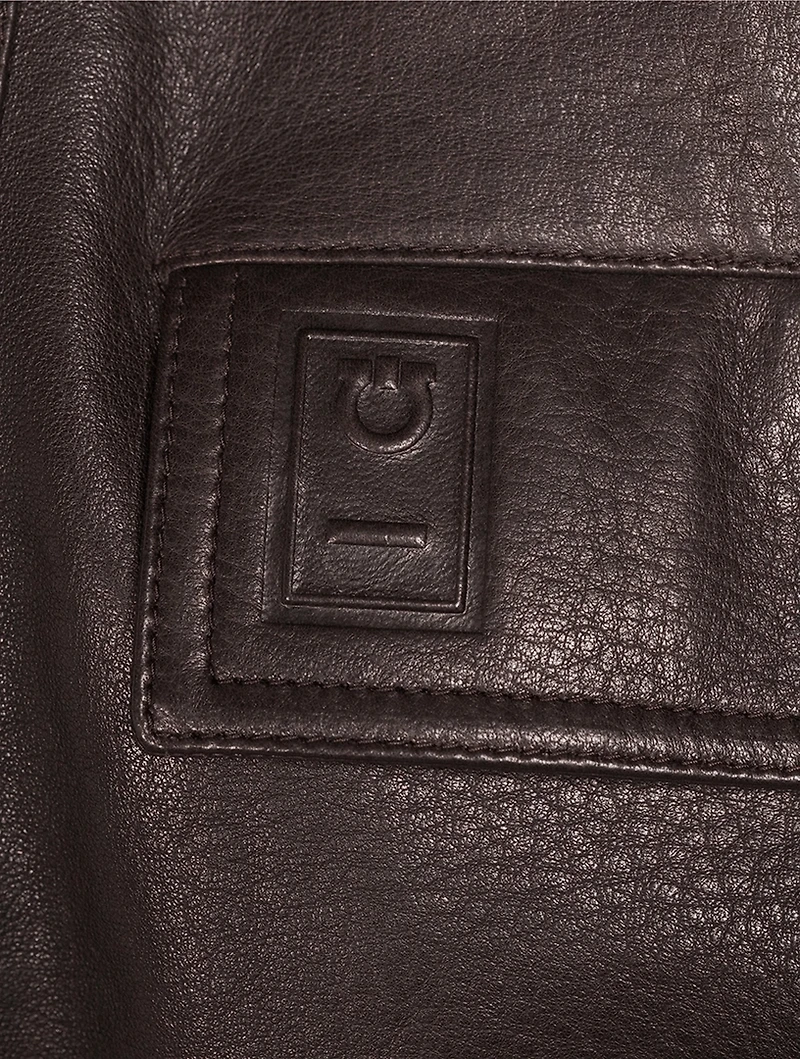 Grain Leather Blouson