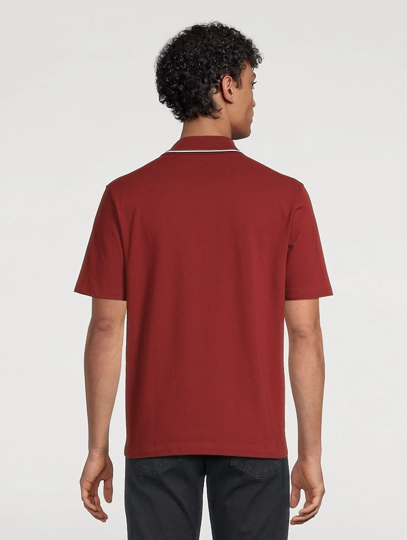 Signature Logo Piqué Polo Shirt