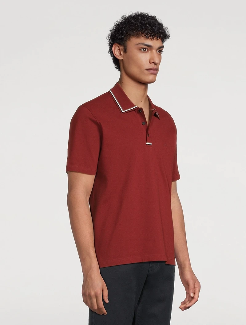 Signature Logo Piqué Polo Shirt
