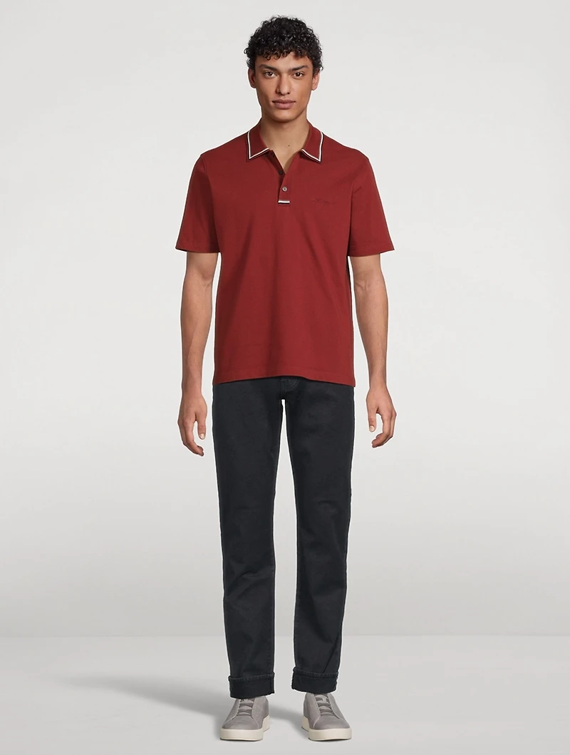 Signature Logo Piqué Polo Shirt