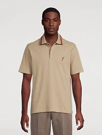 Embroidered Logo Piqué Polo
