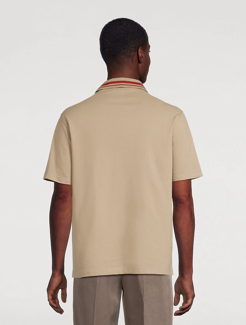 Embroidered Logo Piqué Polo