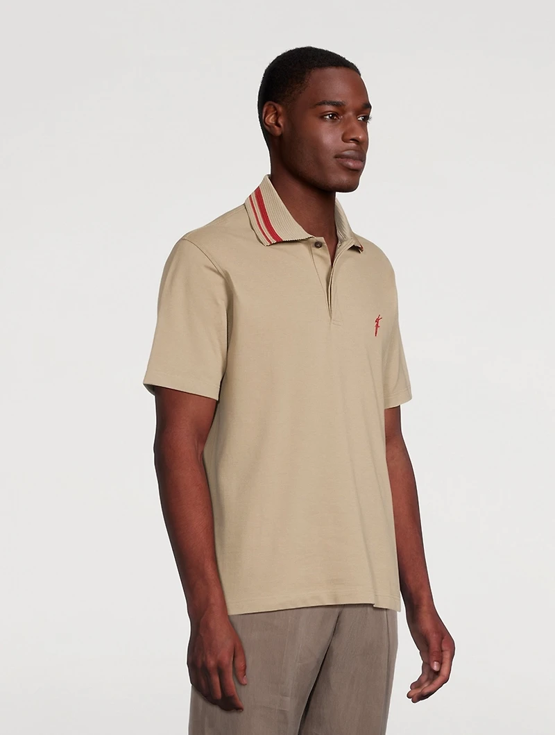 Embroidered Logo Piqué Polo