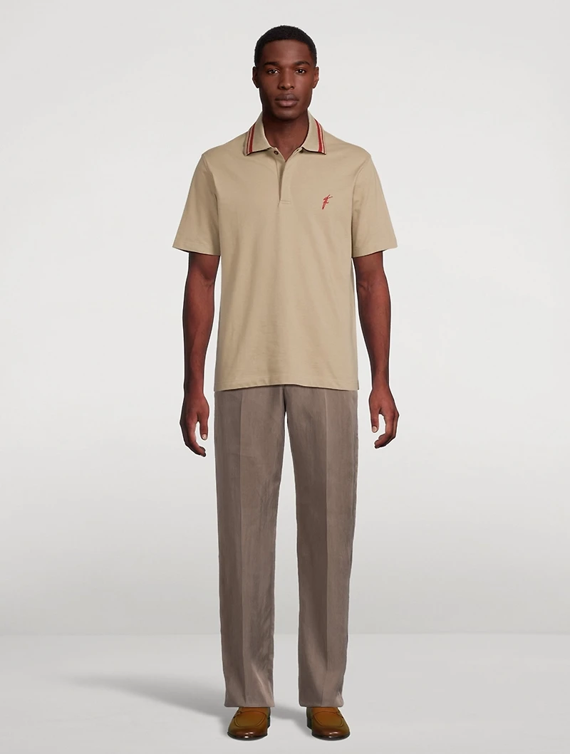 Embroidered Logo Piqué Polo