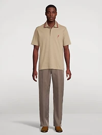 Embroidered Logo Piqué Polo