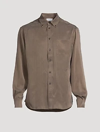 Matte Satin Long-Sleeve Shirt
