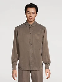 Matte Satin Long-Sleeve Shirt
