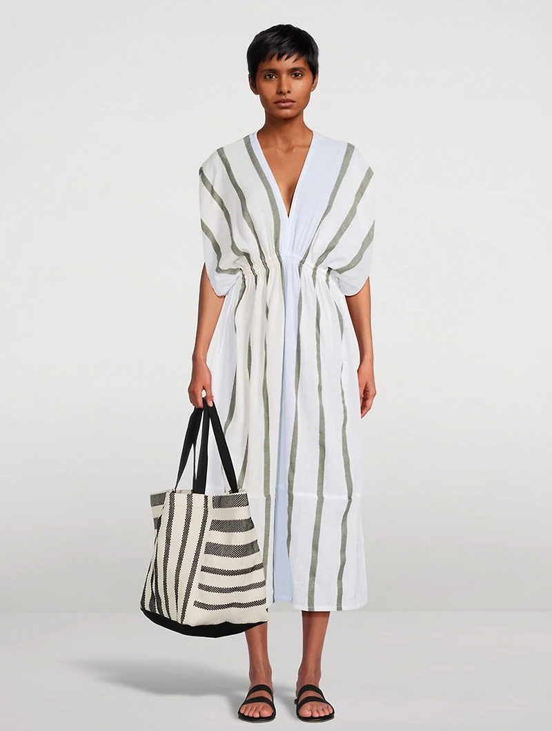 Leila Dress Stripe Print