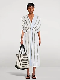 Leila Dress Stripe Print