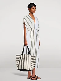 Leila Dress Stripe Print
