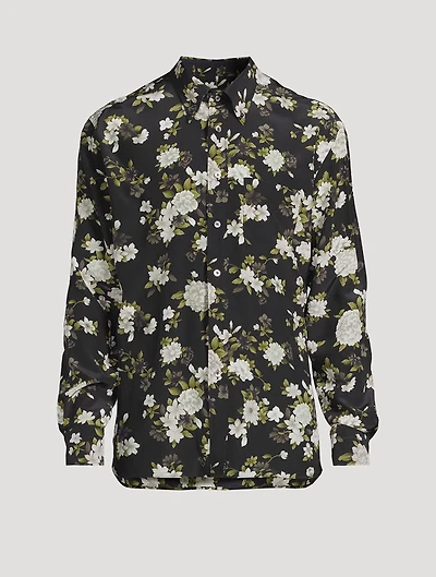 Silk Shirt Floral Print