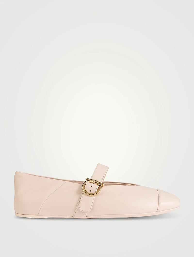 Nena Leather Mary Jane Ballet Flats