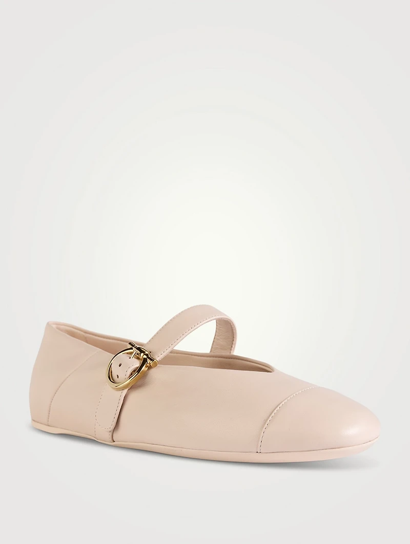 Nena Leather Mary Jane Ballet Flats