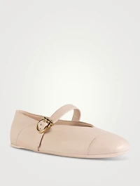 Nena Leather Mary Jane Ballet Flats