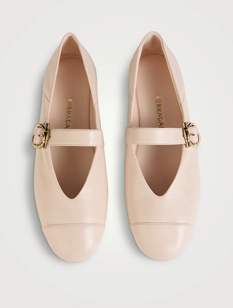 Nena Leather Mary Jane Ballet Flats
