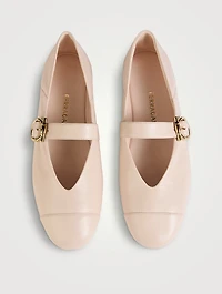 Nena Leather Mary Jane Ballet Flats