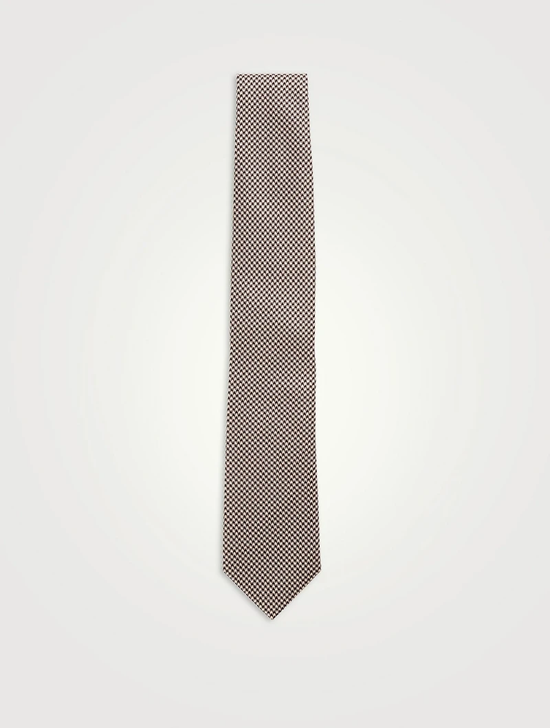 Houndstooth Silk Tie