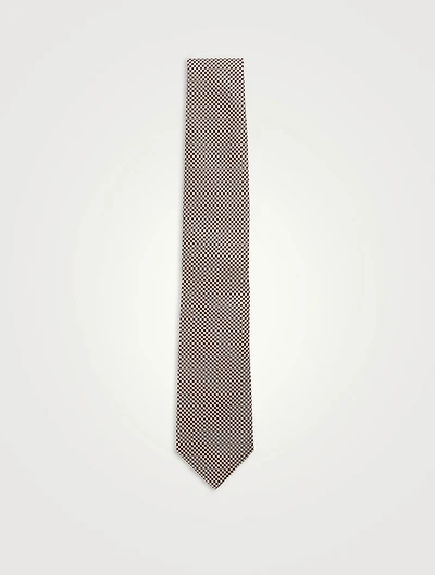 Houndstooth Silk Tie