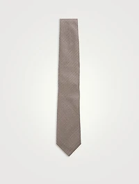 Houndstooth Silk Tie