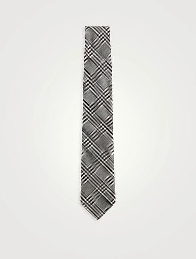 Houndstooth Grid Silk Tie