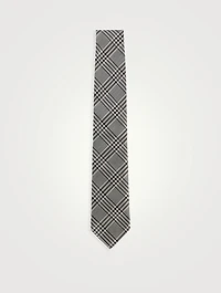 Houndstooth Grid Silk Tie