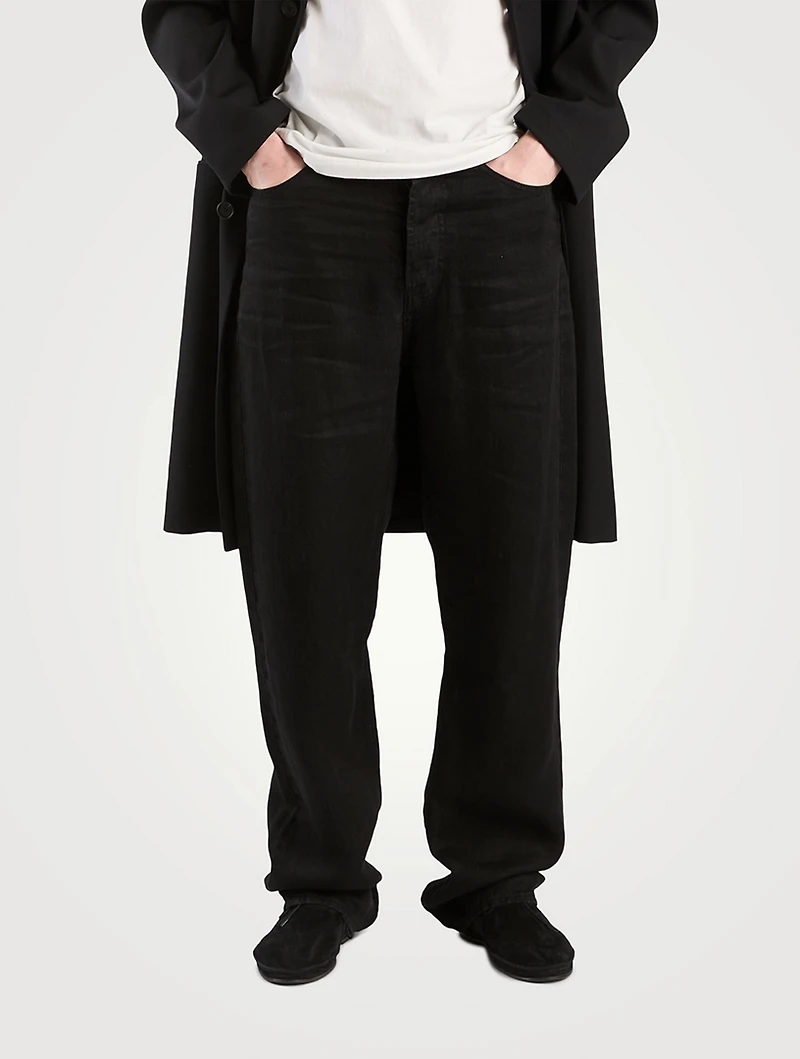 Hartley Linen Straight-Leg Jeans