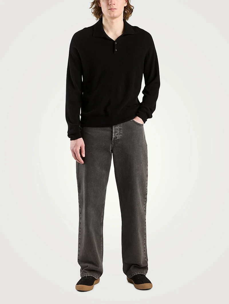 Judi Cashmere Polo Sweater