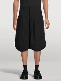 Gabardine Balloon Shorts
