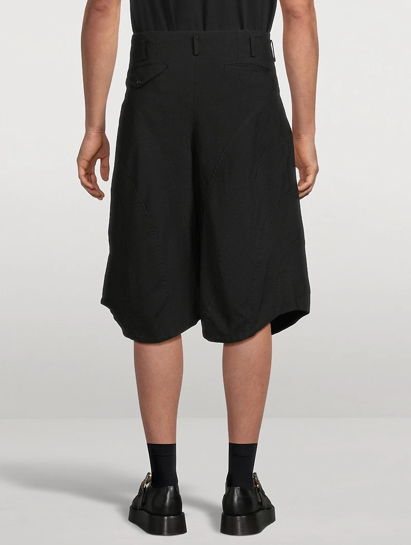 Gabardine Balloon Shorts