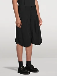 Gabardine Balloon Shorts