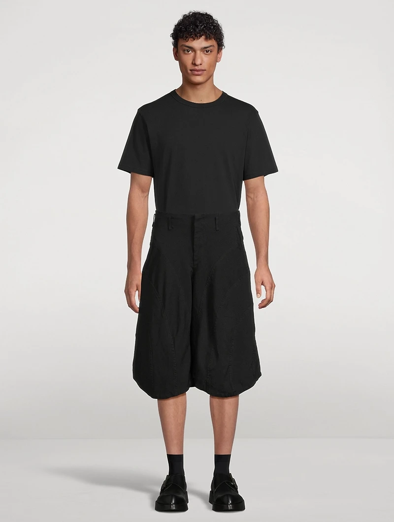 Gabardine Balloon Shorts