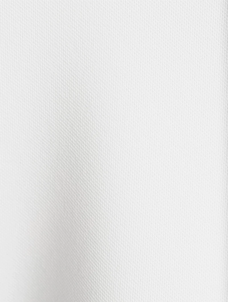 Pique Asymmetric Side-Drape T-Shirt