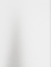 Pique Asymmetric Side-Drape T-Shirt
