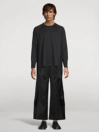 Extended Panel Long-Sleeve T-Shirt