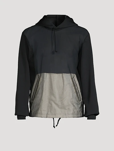 Tulle-Front Hoodie