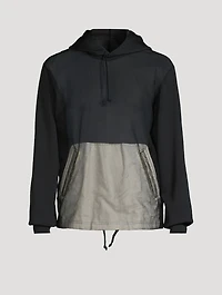 Tulle-Front Hoodie