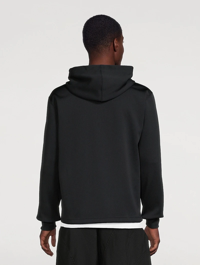 Tulle-Front Hoodie