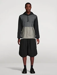Tulle-Front Hoodie
