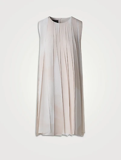 Silk Georgette Shift Dress Chiaroscuro Print