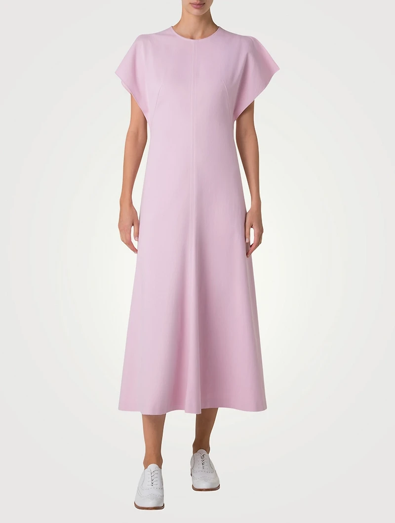 Stretch Denim Midi Dress