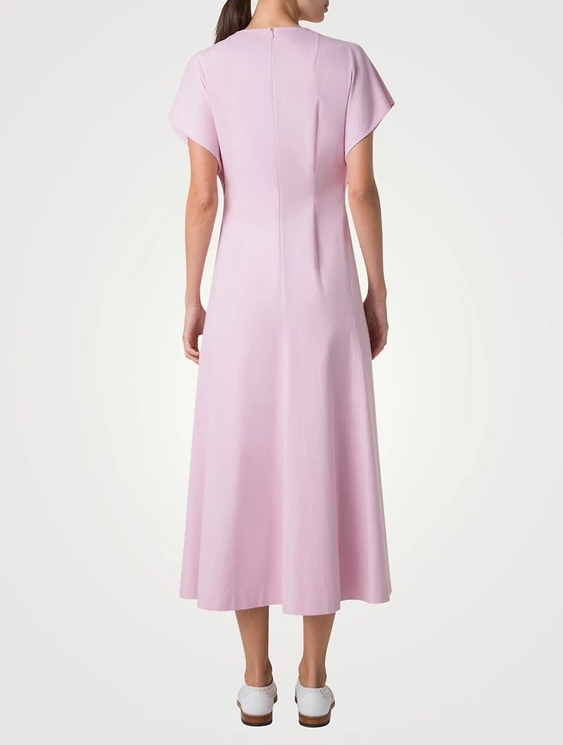 Stretch Denim Midi Dress