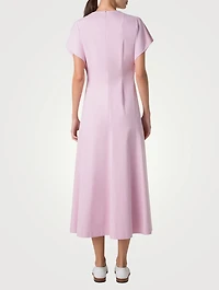 Stretch Denim Midi Dress