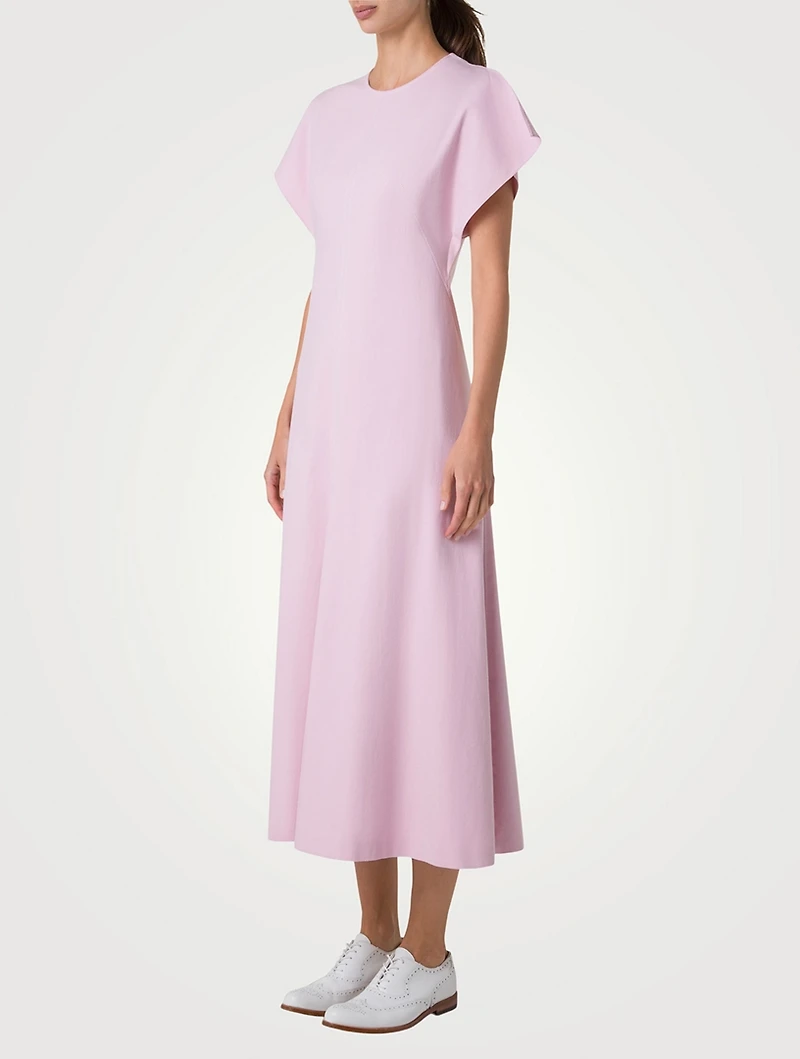 Stretch Denim Midi Dress
