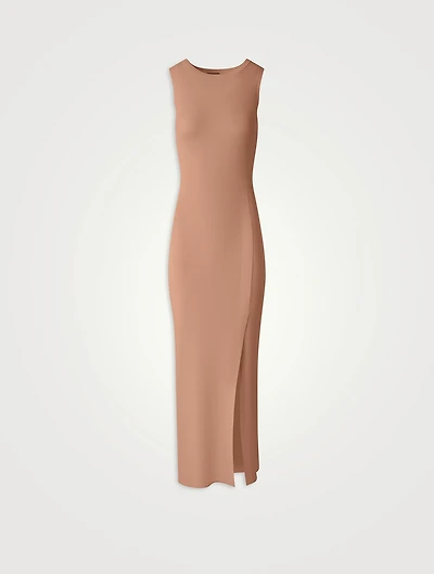 Rib-Knit Midi Dress