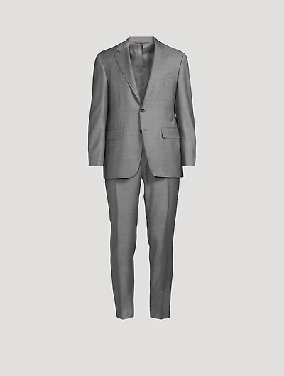 Kei Wool Sharkskin Two-Piece Suit